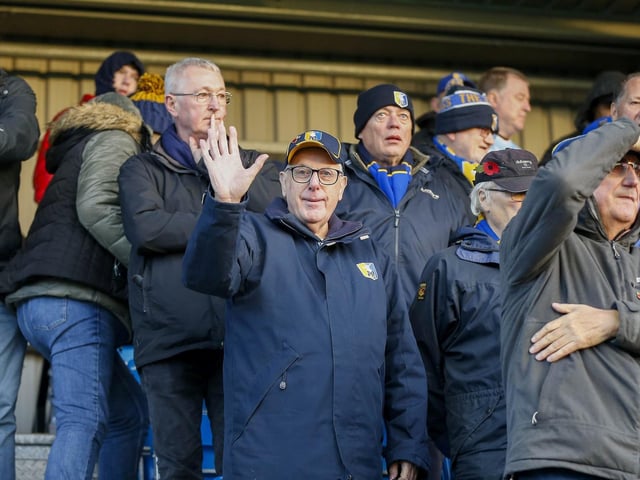 Mansfield Town fans who watched the 1-0 win at Barrow.
