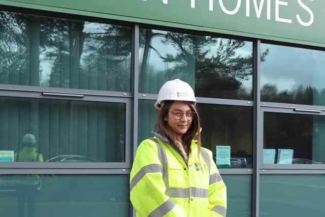 Edwinstowe's Sarah Morris, who is a junior quantity surveyor at Rippon Homes.
