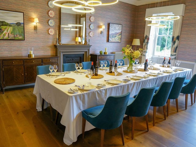 A dining room seating up to 28 people is perfect for families and celebrations