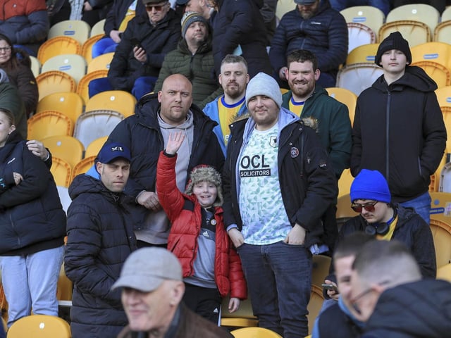 Mansfield Town fans ahead of the win over Barnsley. All pics: Chris and Jeanette Holloway