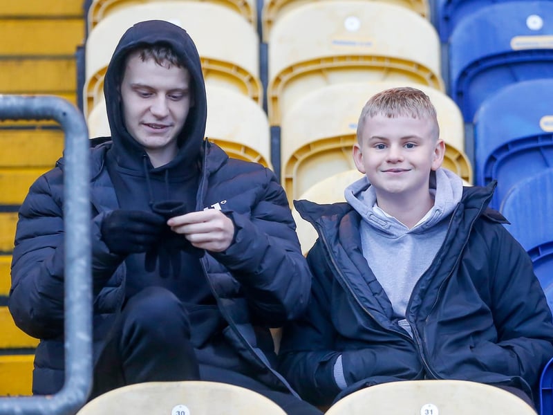 Mansfield Town fans ahead of the 3-2 win over Hartlepool United.