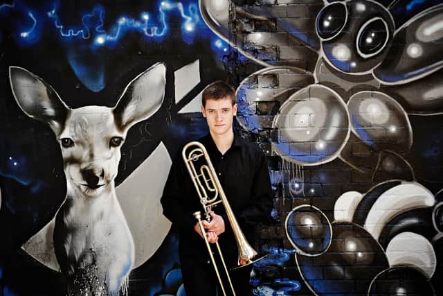 Peter Moore performs Dani Howard’s athletic Trombone Concerto (photo: Kaupo Kikkas)