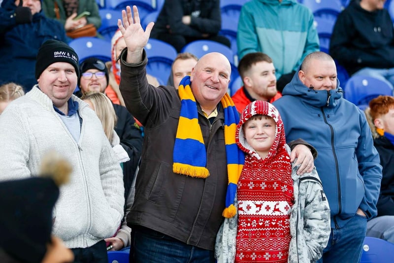 Mansfield Town fans at the win over Grimsby Town.