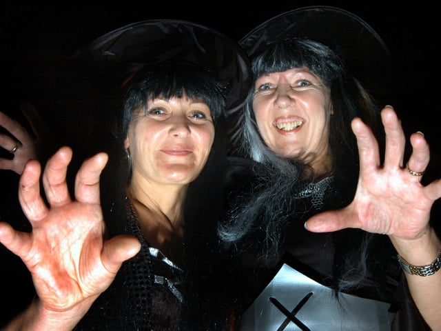 Ghosts and ghouls at the Halloween evening and fireworks held at Langwith Lodge in 2007. Enjoying the fun are Dawn Mason, left, Activities Co-ordinator and Lynn Gedling Home Manager