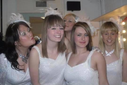 Girls backstage during Cinderella in 2018.