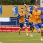 Alfie Kilgour nets on his full Mansfield debut. Photo credit Chris Holloway / The Bigger Picture.media