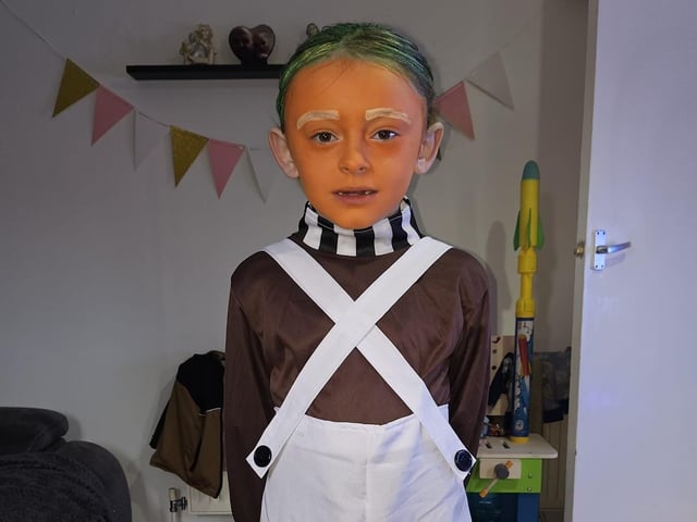This lovely picture of a young Oompa-Loompa was sent in by Sophie Thornley