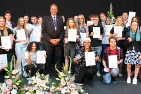 The finalists from the first awards ceremony with Andrew Cropley, West Nottinghamshire College principal and chief executive. Picture: Rebecca Howarth/West Nottinghamshire College