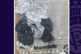 More than 100 wraps of heroin were found in a suspect's pants in Mansfield. (Photo by: Nottinghamshire Police)