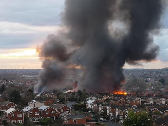 The view from Berry Hill residents. "Horrifying scenes unfolded", said resident Scott Carver. Photo taken Saturday, March 18.