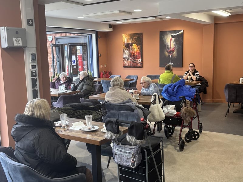 The cafe in the new Moor Market is a popular place for locals to meet for a coffee and chat.