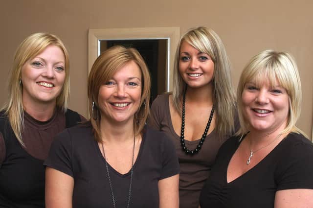 TC's Hairdressing team are from left, Lucy Moore, Tracy Moore owner, Rachel Booth and Sharon Wicks in 2009