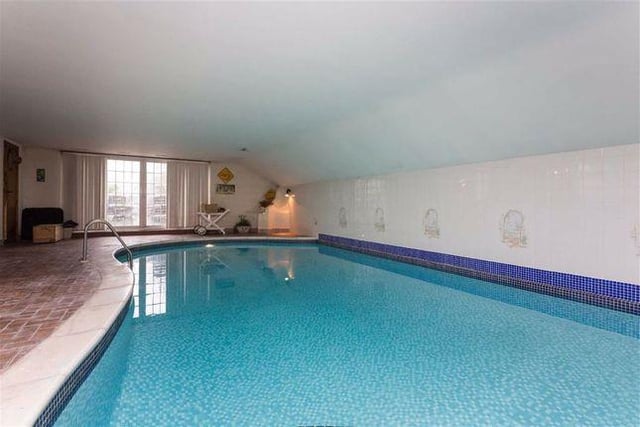 As well as this indoor, heated swimming pool, the property on Brock Road, Great Eccleston, Preston, also features a games and bar room.