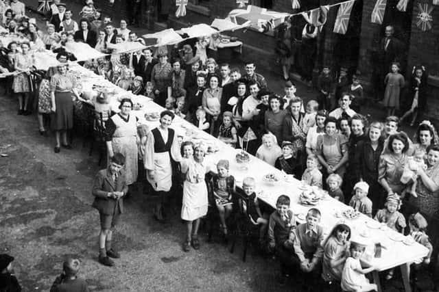 VE Day celebration on Sherwood Road, Sutton-in-Ashfield.