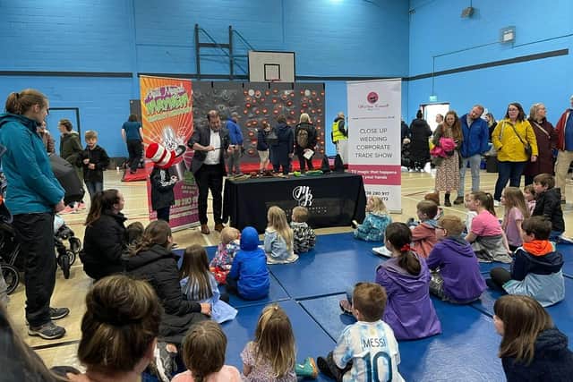 Children were left spellbound by magician Matthew Ramsell.