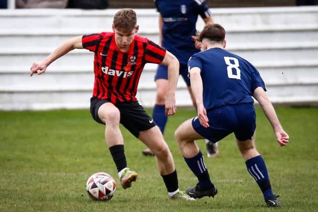 Action from Shirebrook's game at Retford. Photo: Shirebrook Town FC.