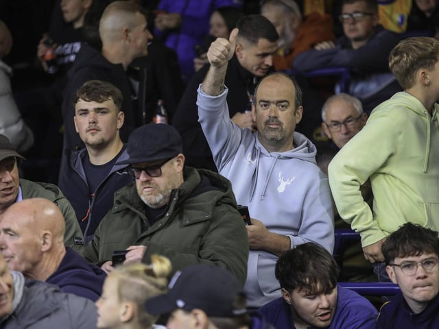 Happy Stags fans at Luton Town.