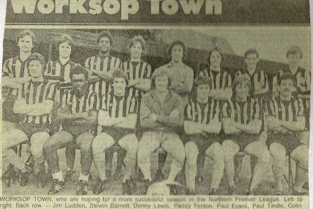 This old newspaper cutting shows the Worksop Town, complete with the squad names, ahead of the 1979/80 campaign.