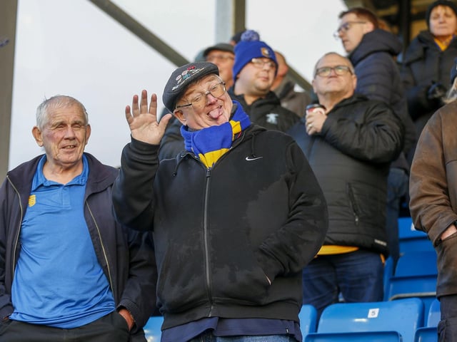 Mansfield Town fans who watched the 1-0 win at Barrow.