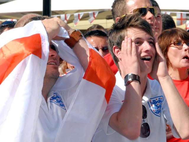 Drinks at The Swan watch England beat Slovenia.