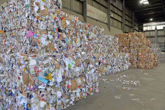 Inside the Veolia Materials Recovery Facility in Forest Town.