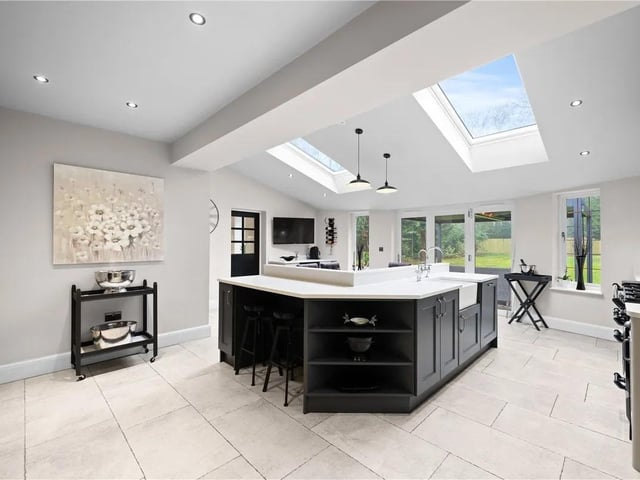 The kitchen/diner is light and bright with bi-folding doors for the rear aspect, double glazed windows to the rear aspect and velux windows.