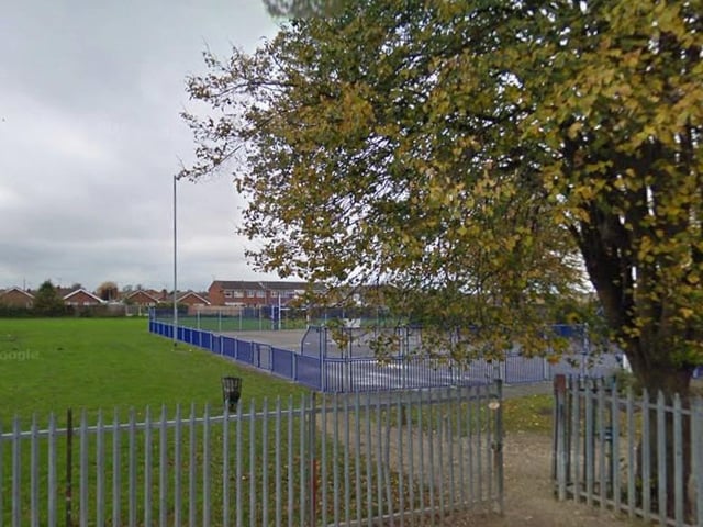 Market Warsop has 150 postcodes within 900m of a park, public garden, or playing field. Pictured is Warsop Skate Park.