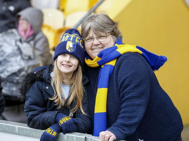 Mansfield Town fans ahead of kick-off on Saturday