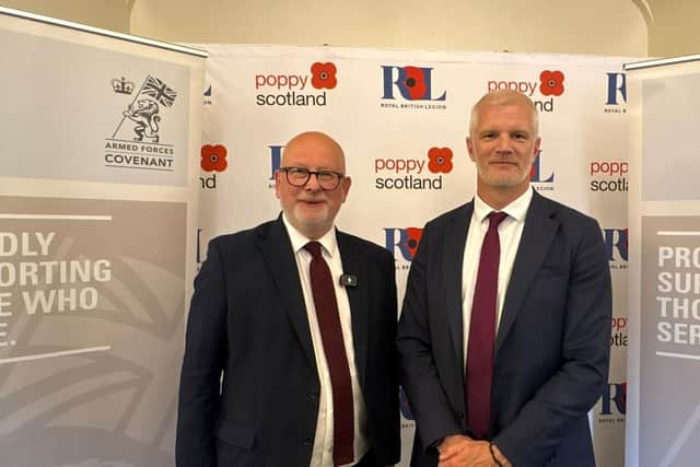 Steve Yemm MP with Minister for Veterans and People, Alistair Carns MP