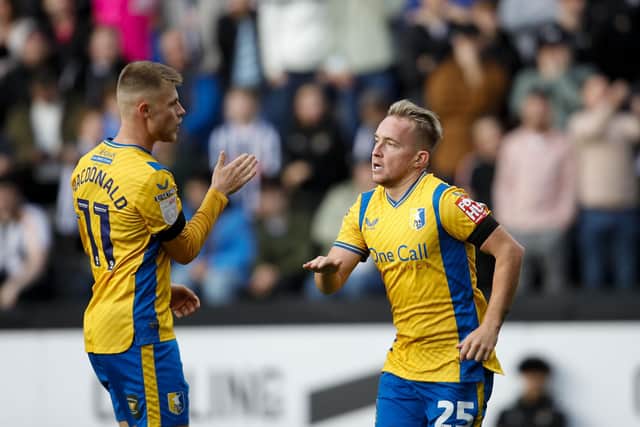 Stags level through Louis Reed during the Sky Bet League 2 match against Notts County
Photo Chris & Jeanette Holloway / The Bigger Picture.media