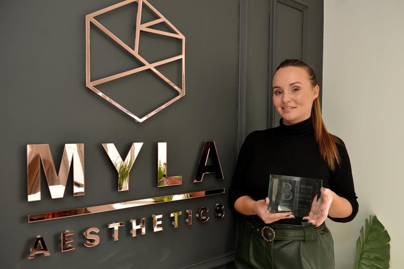 Kirkby's MYLA Aesthetics previously won the Aesthetic Clinic of the Year at the Midlands Beauty Industry Awards. Pictured is owner Kaytie Chambers.