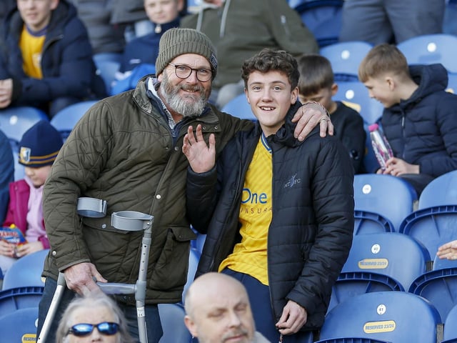 Mansfield Town fans ahead of the victory over Notts County.