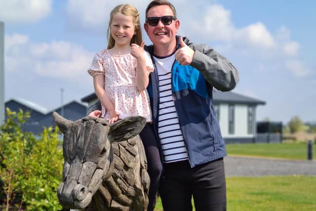 Sutton businessman Scott Marsh and daughter Priya, who wanted to follow in his footsteps by launching her own business.