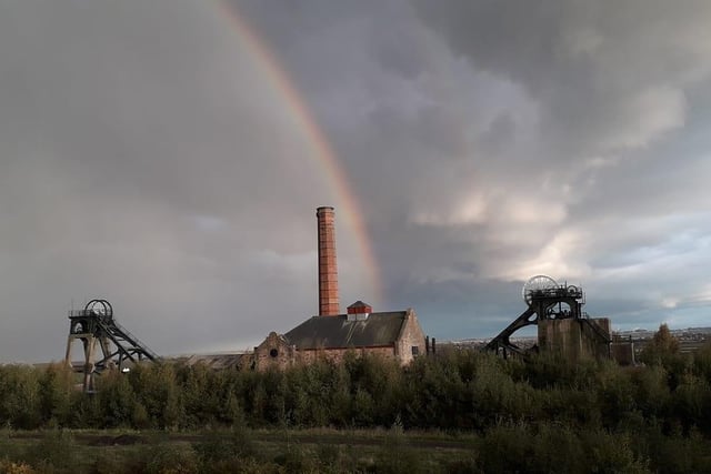 This rainbow over Pleasley Pit was sent in by Jani Plant