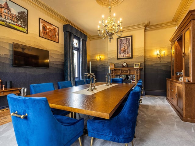 Both the dining room and sitting room are themed to create an ambience fitting to any formal occasion.