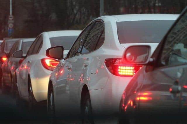 Traffic was backed up at Nuthall this morning.