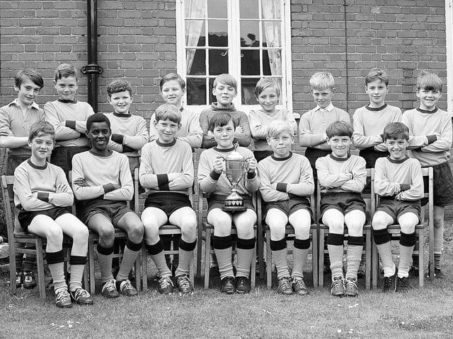 The 1968 football team at Clipstone's Samuel Barlow School.