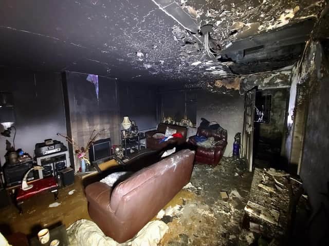This is the shocking aftermath of a house fire in Shirebrook on Wednesday, February 16 (picture: Shirebrook Fire Station)