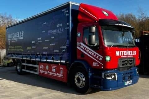 Mitchells of Mansfield has received the UK’s first 18-tonne E Tech electric curtain-sided truck