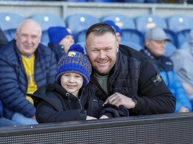 Mansfield Town fans ahead of the victory over Notts County.