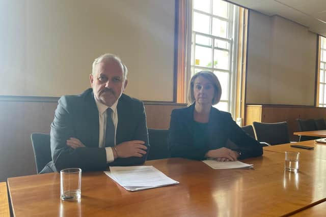 Colin Pettigrew, Nottinghamshire Council director of children’s and families services, and Amanda Sullivan, chief executive of NHS Nottinghamshire Integrated Care Board.