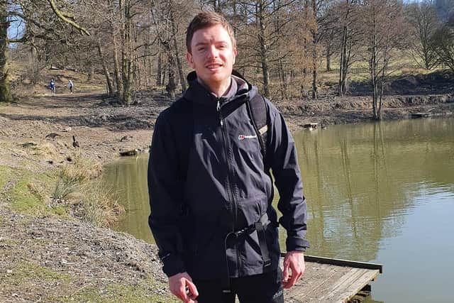 Chris Clay at Hardwick Ponds, next to Hardwick Hall in Derbyshire, which is one of the places that has inspired his writing.