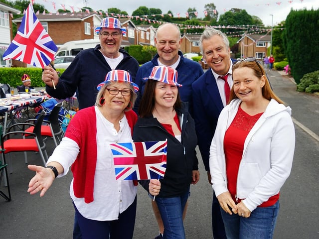 The street party organisers celebrate a successful day at the Delamere Drive celebrations.