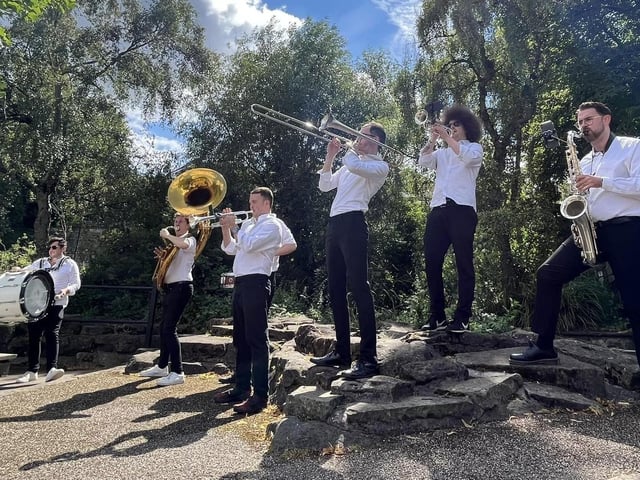 Members of Top Tier Brass performing. (Photo by: Mansfield Council)
