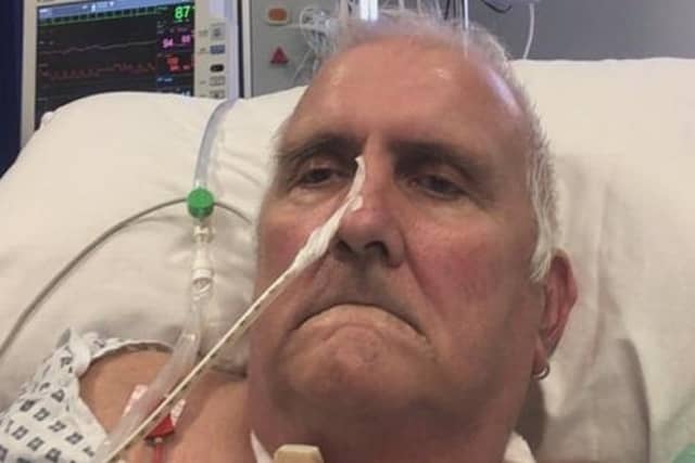 Paul Freeman in hospital with Covid-19.