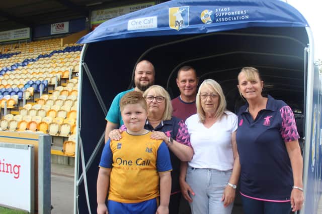 SSA representatives with the new tunnel.