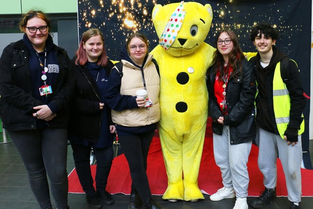 Pudsey was in demand as students wanted to have a photo