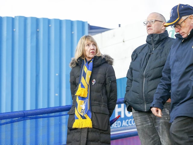 Mansfield Town fans who watched the 1-0 win at Barrow.