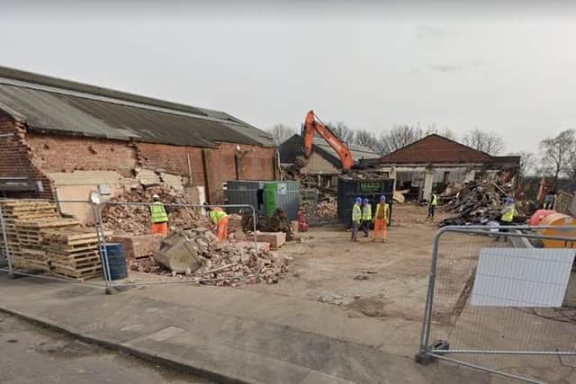 The houses are proposed to be built on the site of this now-demolished factory. Photo: Google