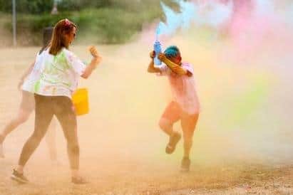 Students a The Garibaldi School enjoy the Colour Run
